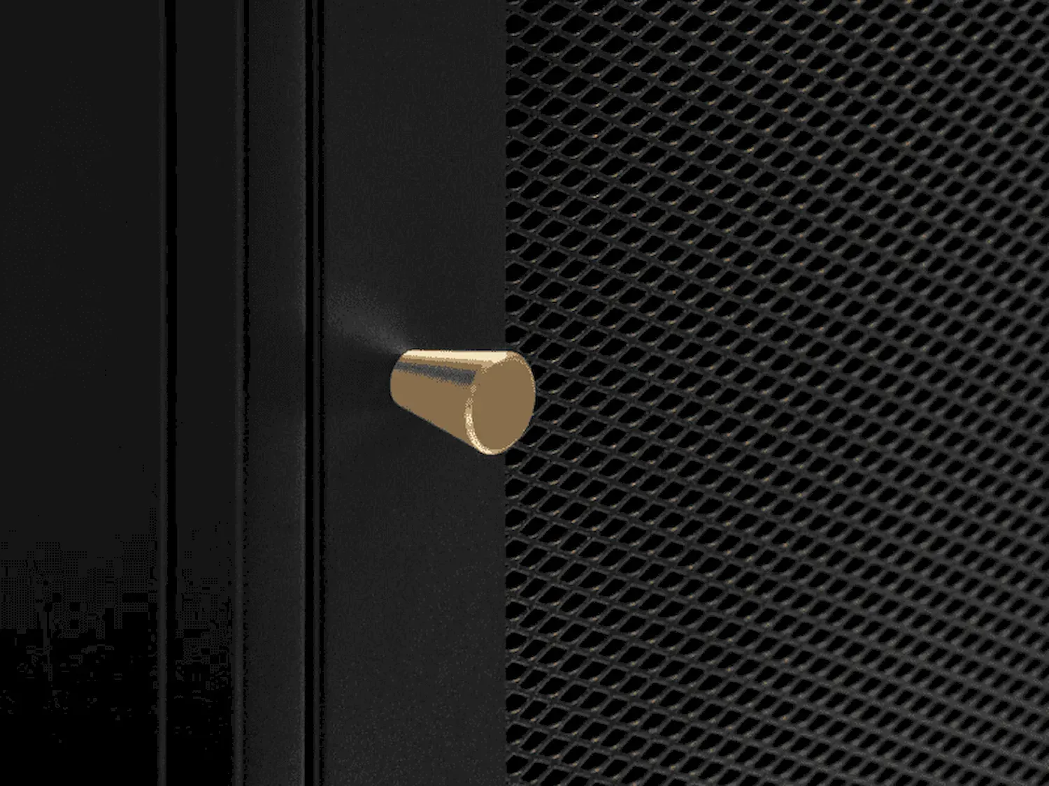 Regał wysoki MALIBU 1-drzwiowy czarny/złoty - UN_46190600