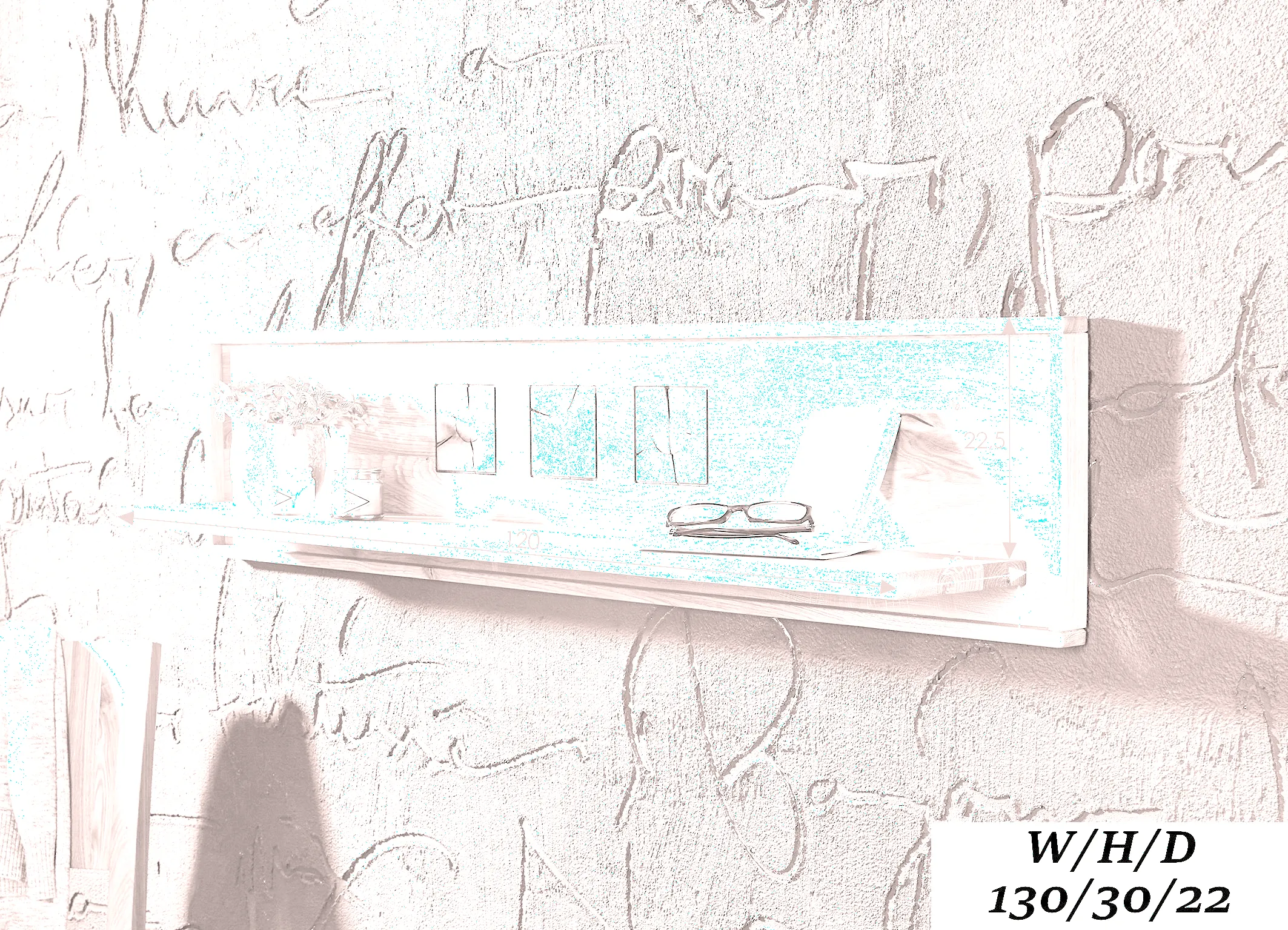 Półka wisząca I Cornflower dąb olejowany130 cm - GK_1033150911