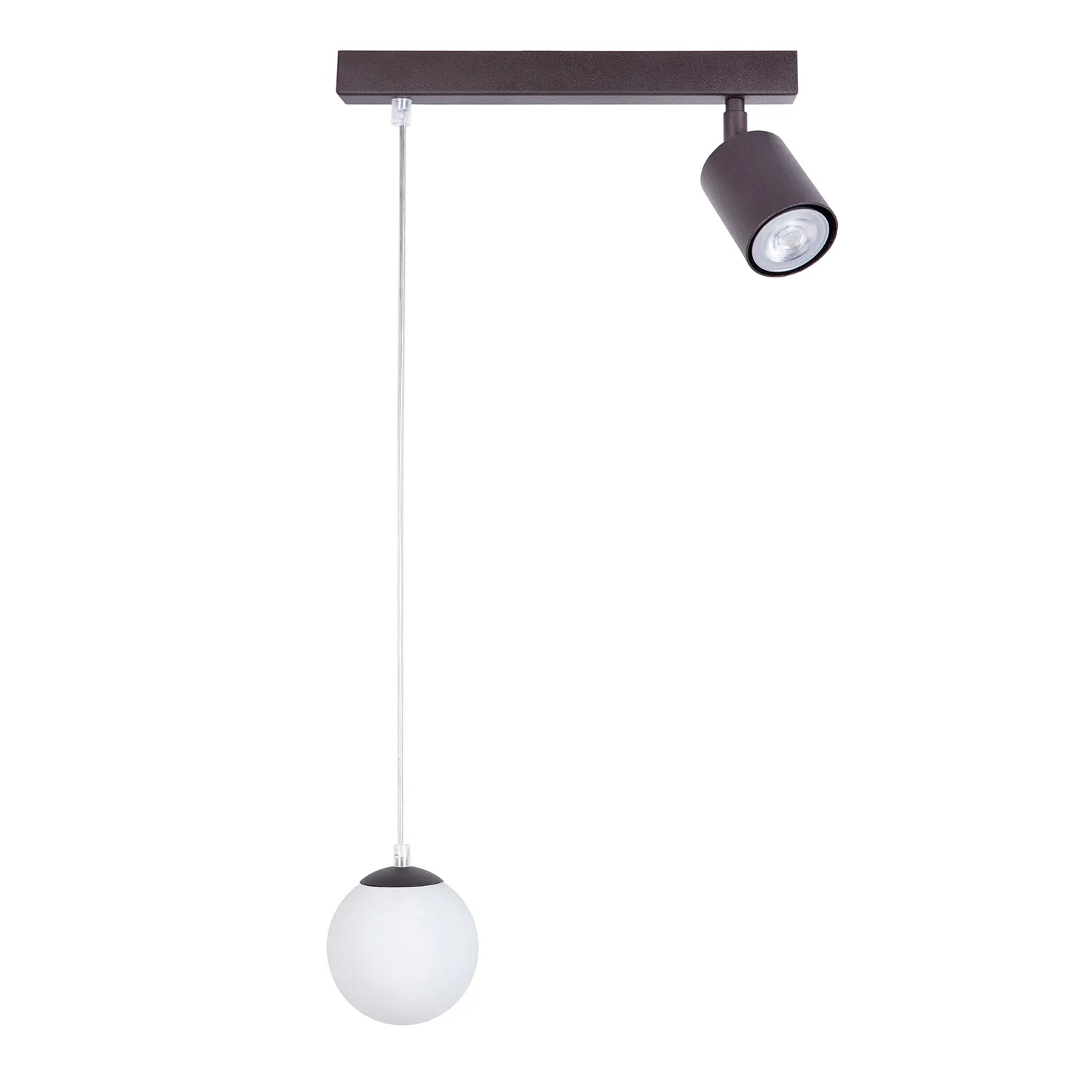 Lampa wisząca TAVIRA 1+1 brązowa biała