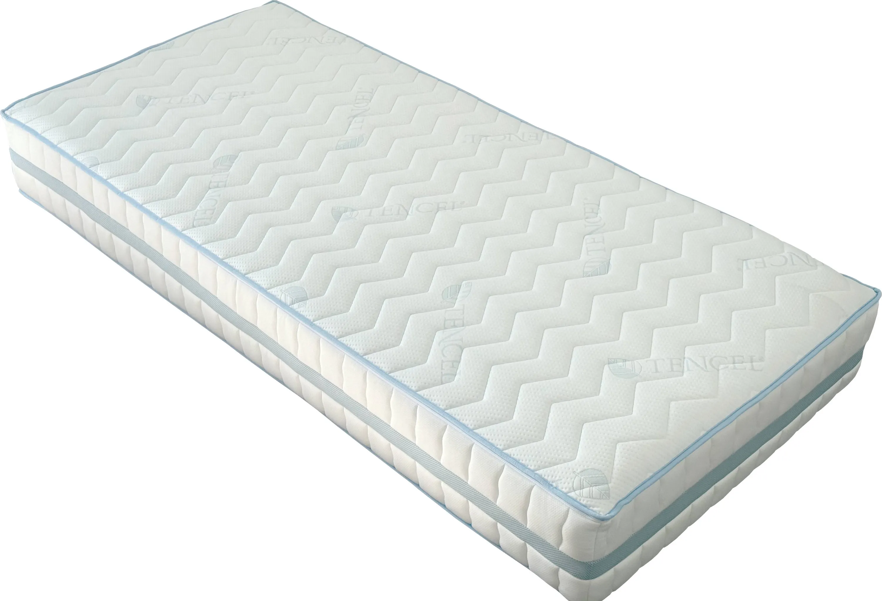 Materac piankowy 160x200 FLUFFY 7-strefowy VISCO/HR Tencel Blue - FLUFFY160