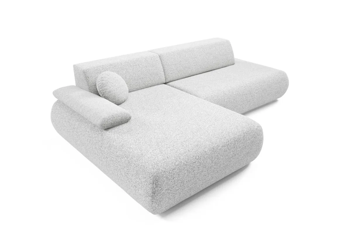 Narożnik rozkładany z pojemnikiem PUENTE 286 cm lewostronny jasnoszary - PUENTE_NAR_PUENTE80_L