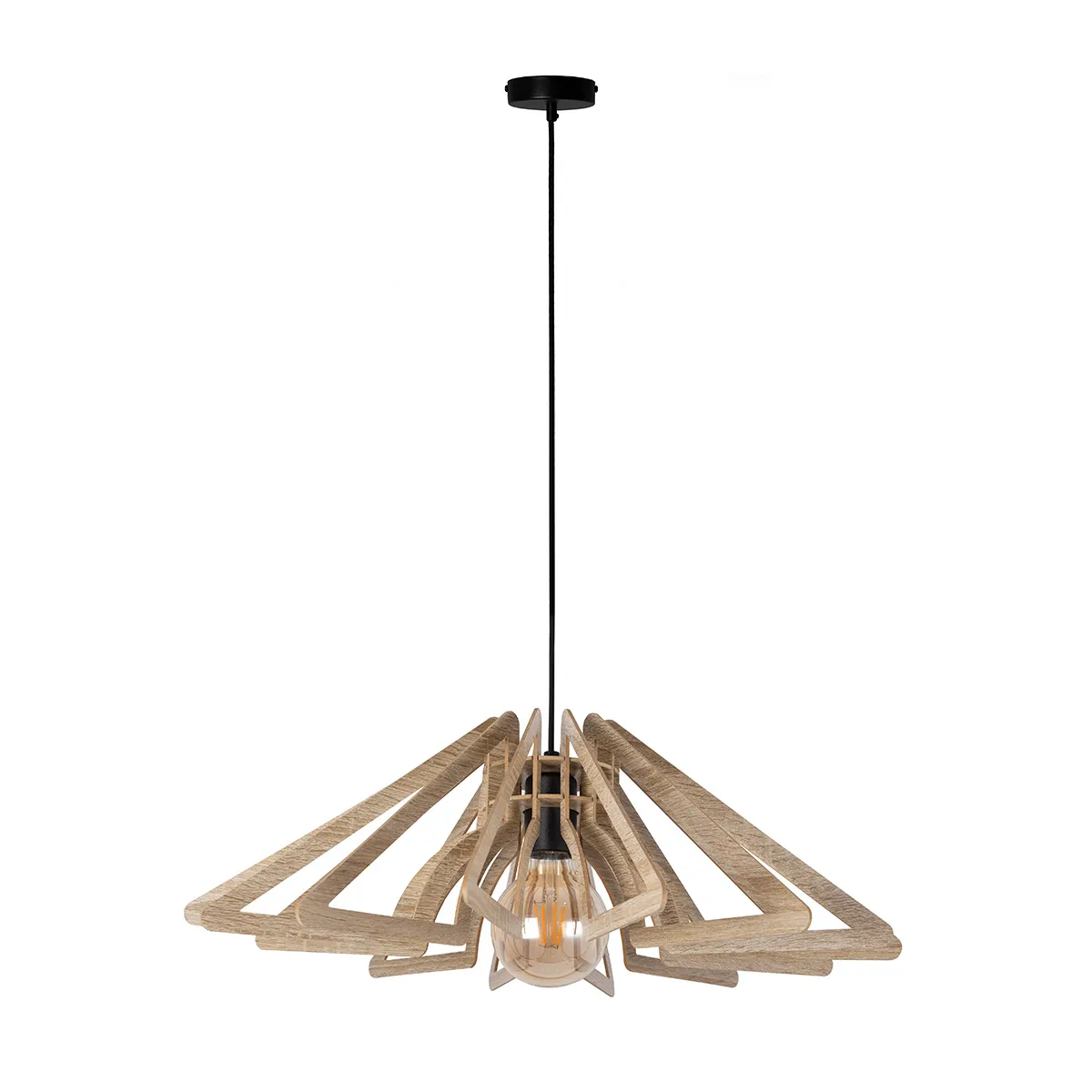 Lampa wisząca SPRING M efekt drewna Lampa wisząca SPRING M efekt drewna