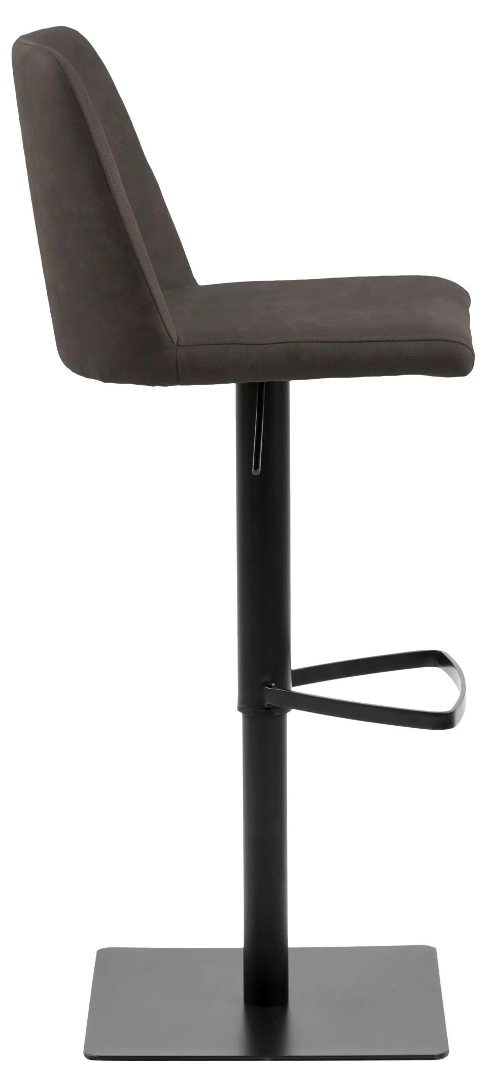 krzeslo barowe, stojak/stolikowy, czarny metal, tapicerka welurowa, podnóżek