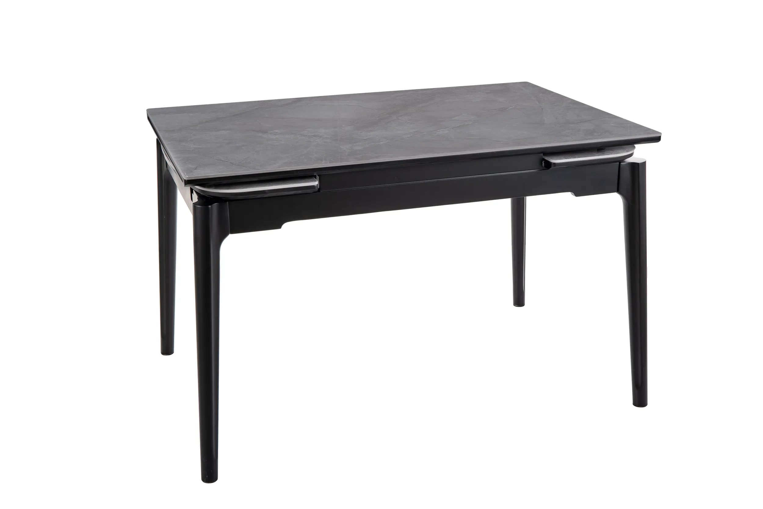 Stół rozkładany ceramiczny SENTO 120(180)x80 szaro-czarny Meble, Tabela, Biurko, Stolik kawowy