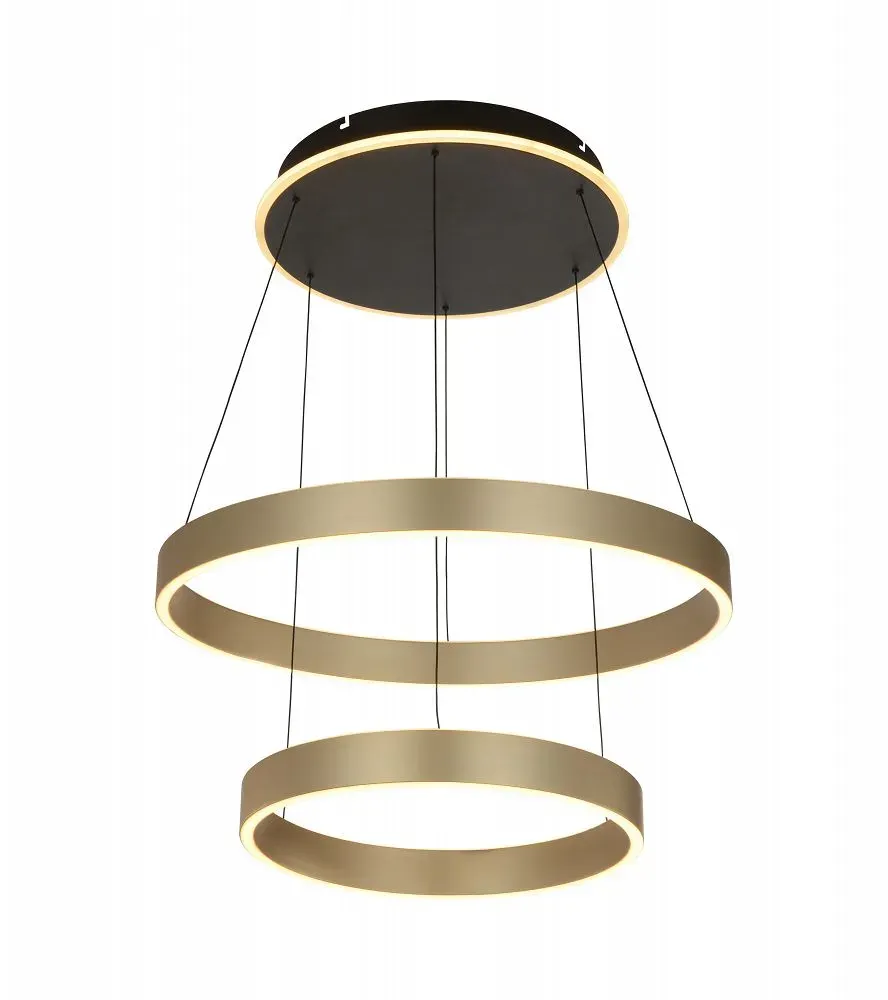 Lampa wisząca podwójna MARLING LED złota