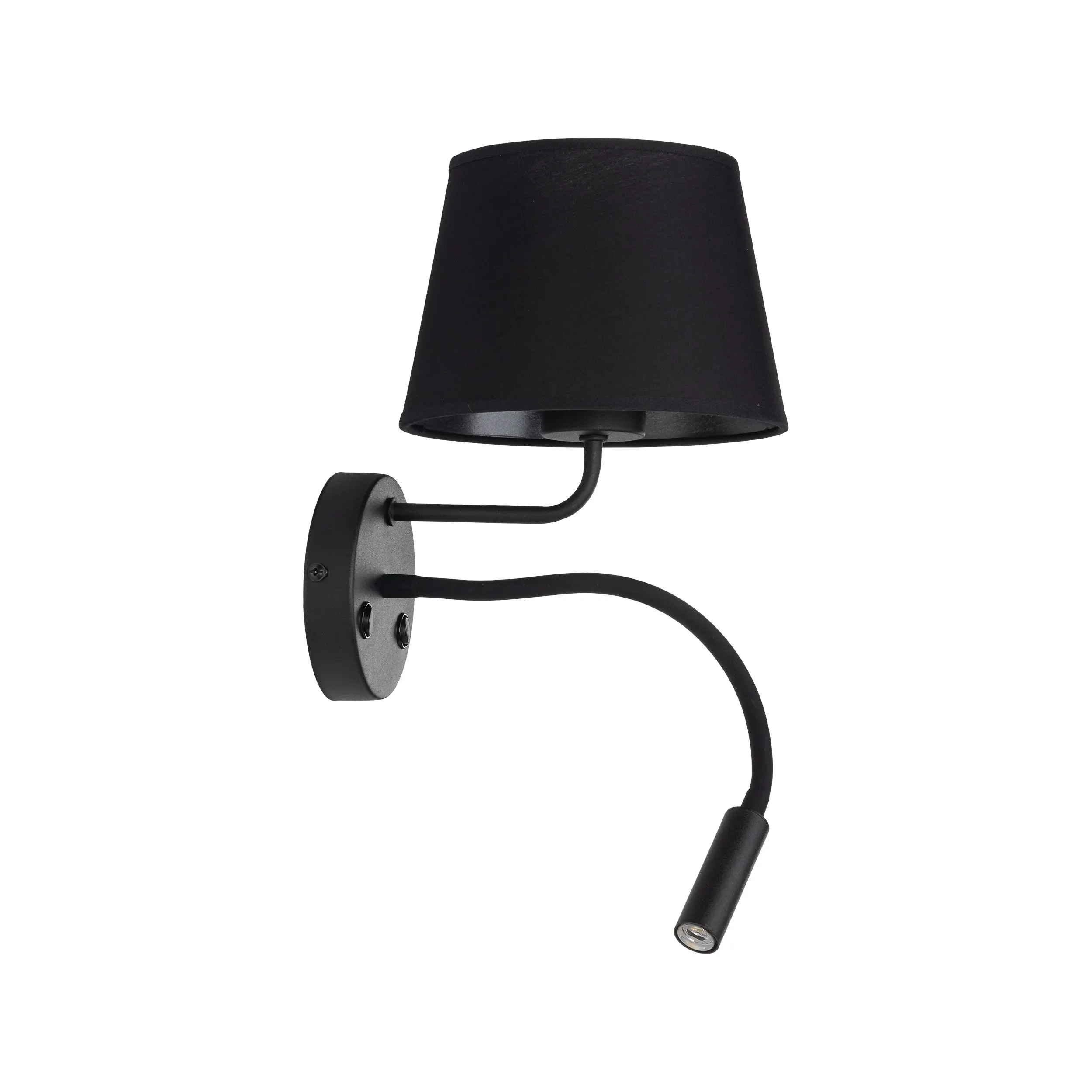 Kinkiet MAJA czarny z regulowaną lampką do czytania oraz niezależnymi włącznikami 50x40x9cm - TK_10081
