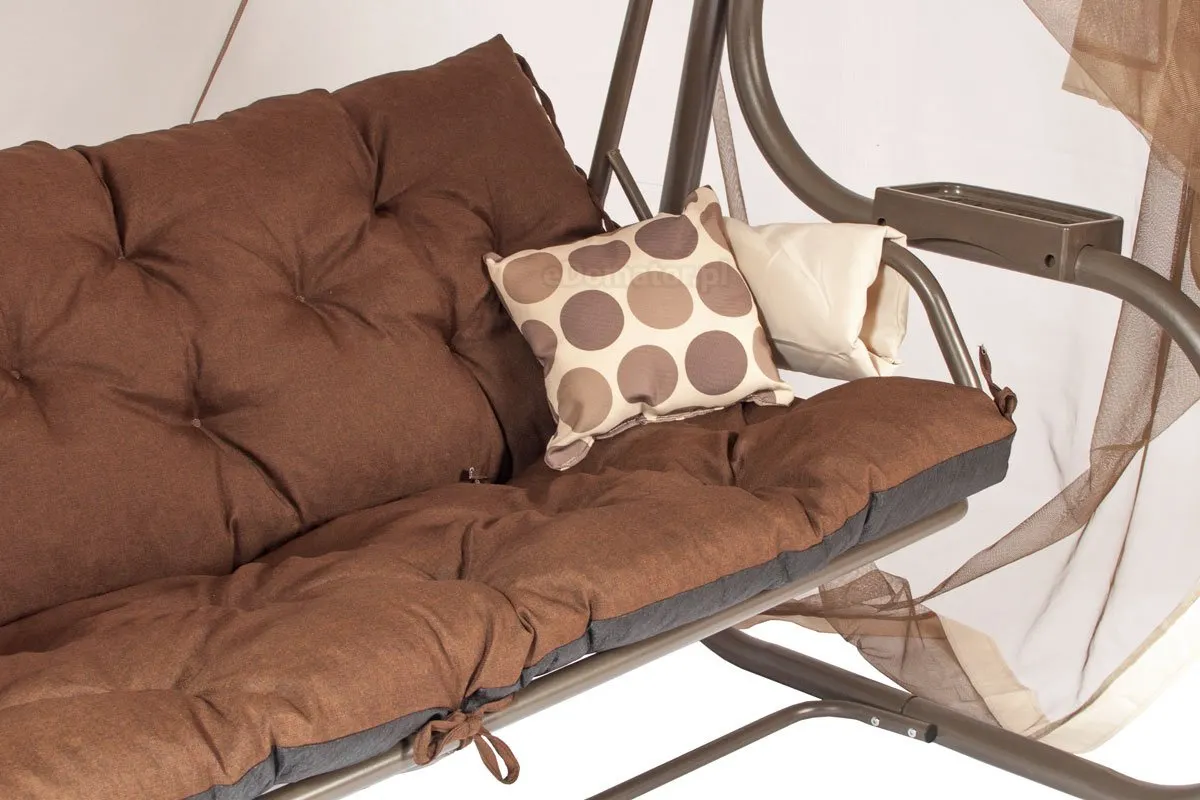 Gruba poduszka na huśtawkę 180/60/60 - brąz - FE5906948106598