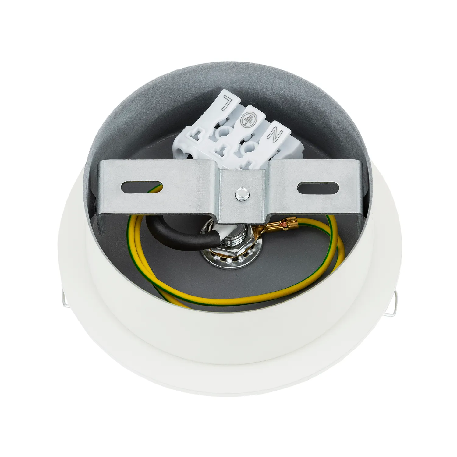 Kinkiet / Plafon FABIO biały biało-brązowy marmur 16x12cm - 8454