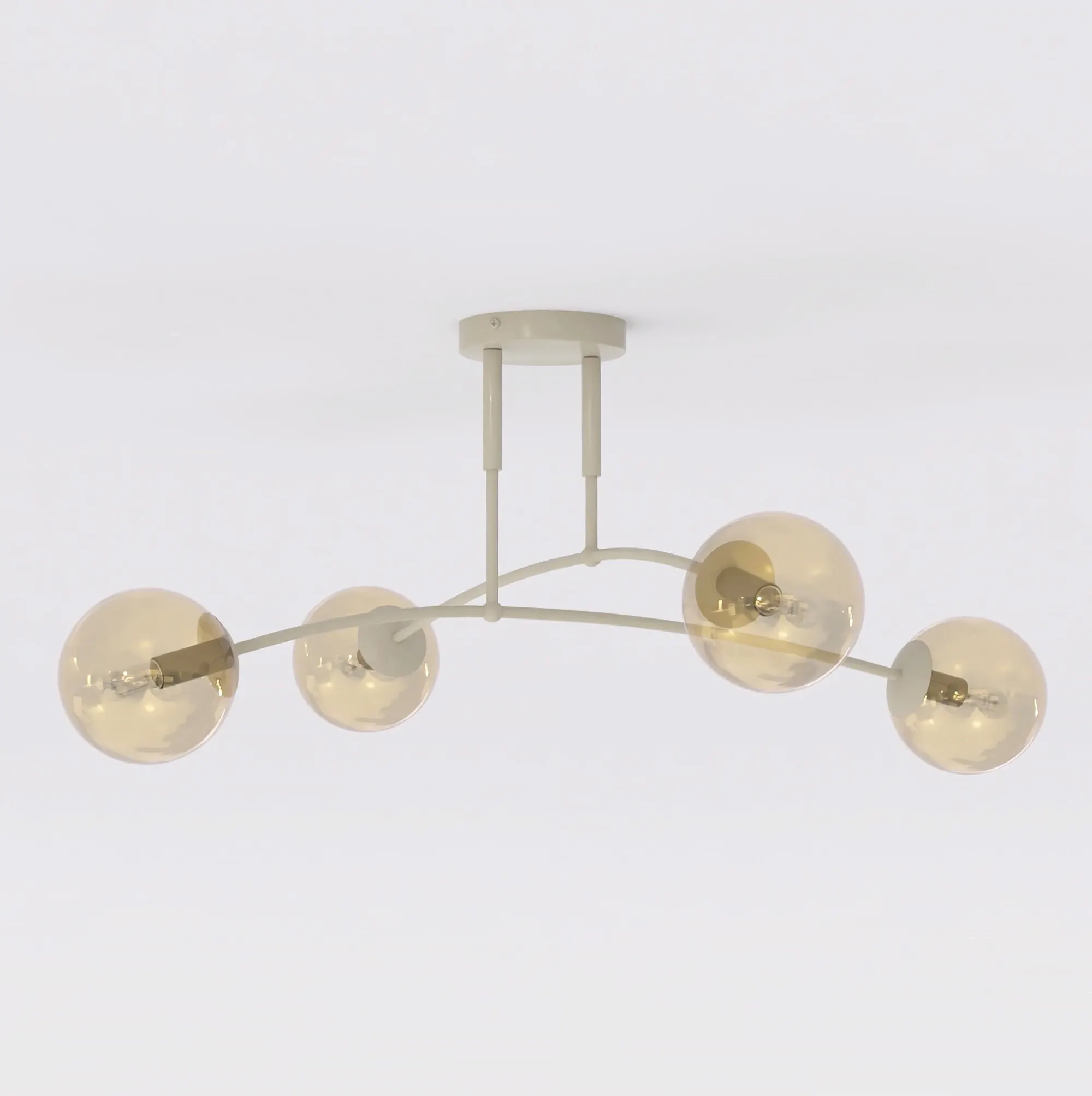 Lampa sufitowa PREGOS 4 MOKKA AMBER beżowa miodowy
