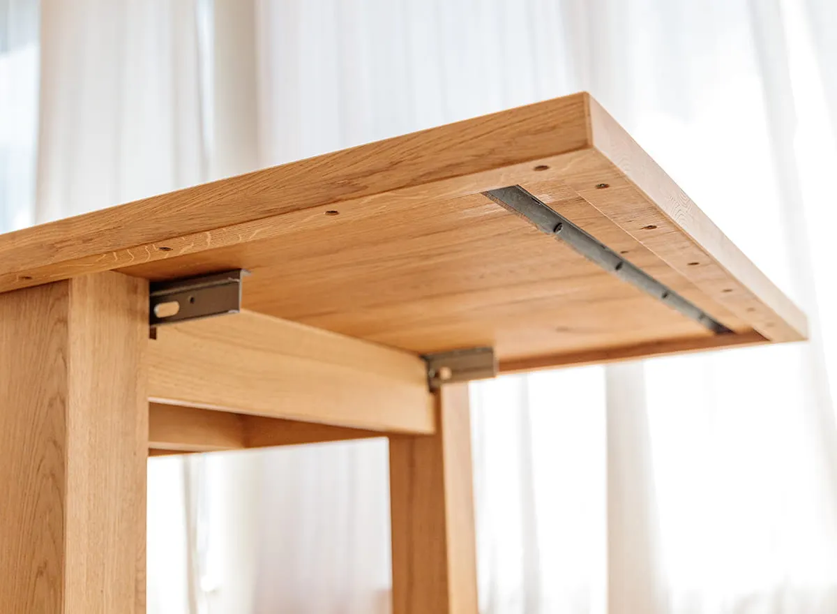 Rozsuwany stół dębowy GROSSI rozkładany 90x160-250 - dąb olejowany - GROSSI160X90