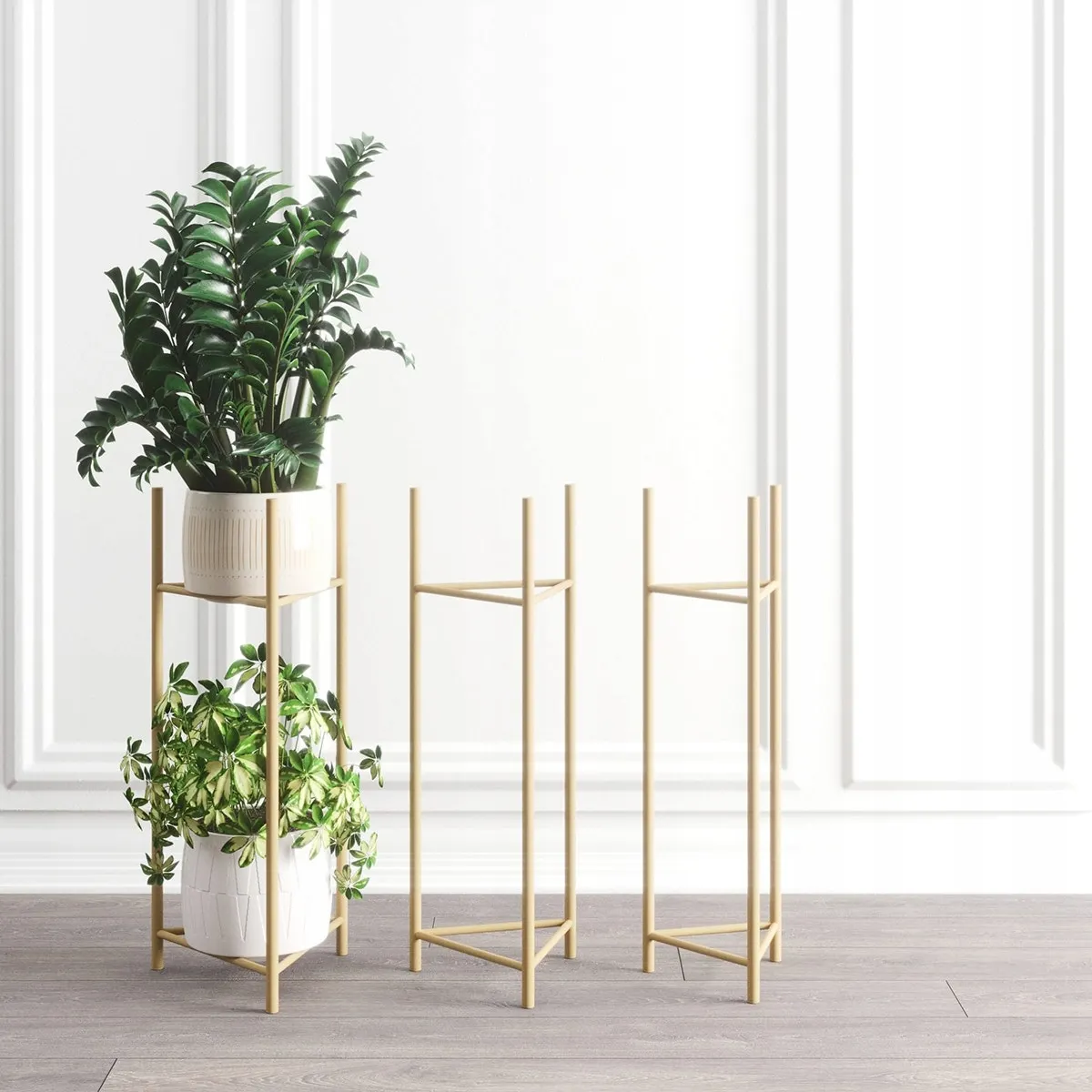 Kwietnik-stojak na donice metalowy SENS L złoty - LD_TZ000020