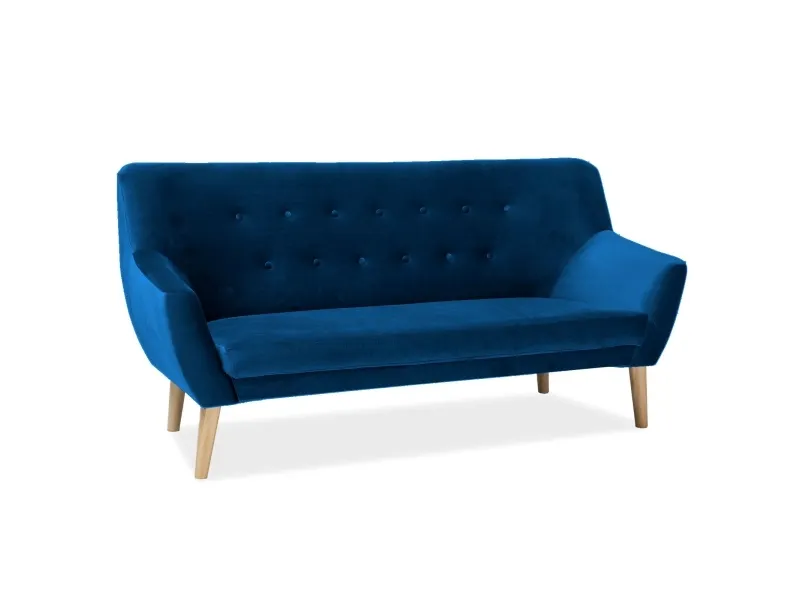 Sofa 3-osobowa NORDIC 3 VELVET Bluvel 86 granatowy