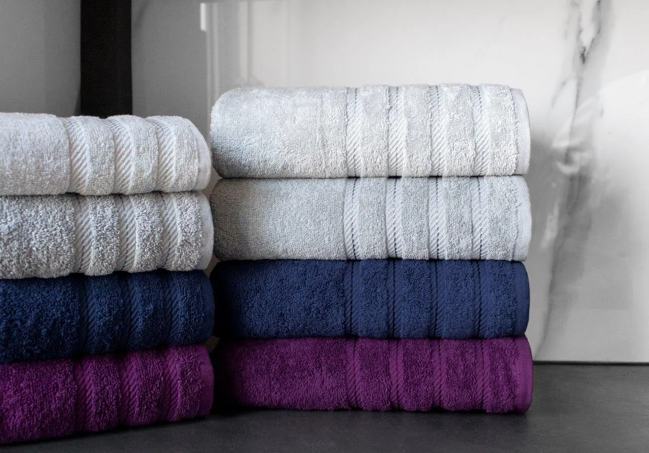 Ręcznik frotte EVA 70x140 gramatura 450 stalowy - FARO_26514