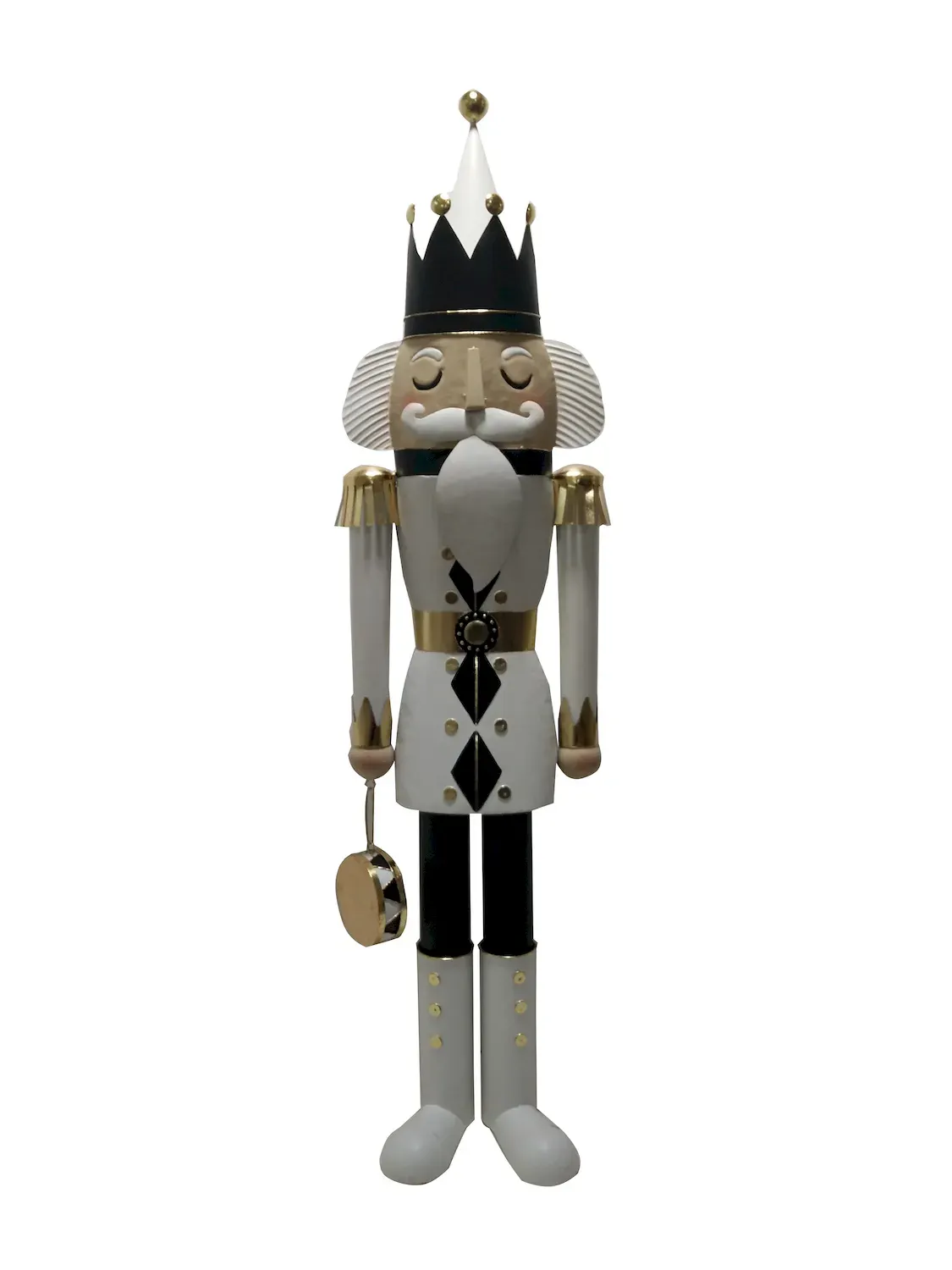 Metalowy DZIADEK DO ORZECHÓW MAXI 1554 biało-czarny Metalowy DZIADEK DO ORZECHÓW MAXI 1554 biało-czarny