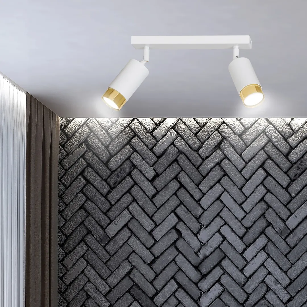 Lampa sufitowa HIRO Biały/Złoty 963/2 - 963/2