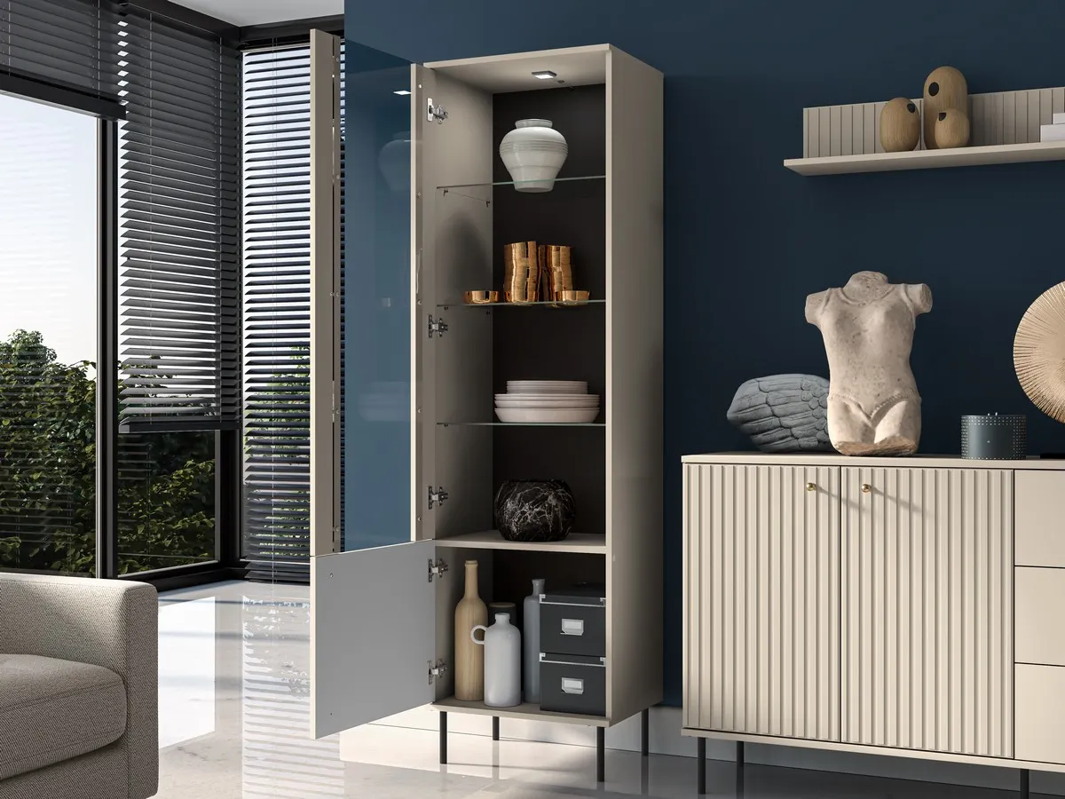 Witryna 1-drzwiowa Sophie 02 cashmere - 1SOPH02-001