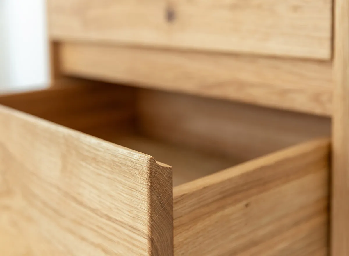 Komoda dębowa z 4 szufladami RONDA Dębowy Sen dąb olejowany - ZIKOM1_4