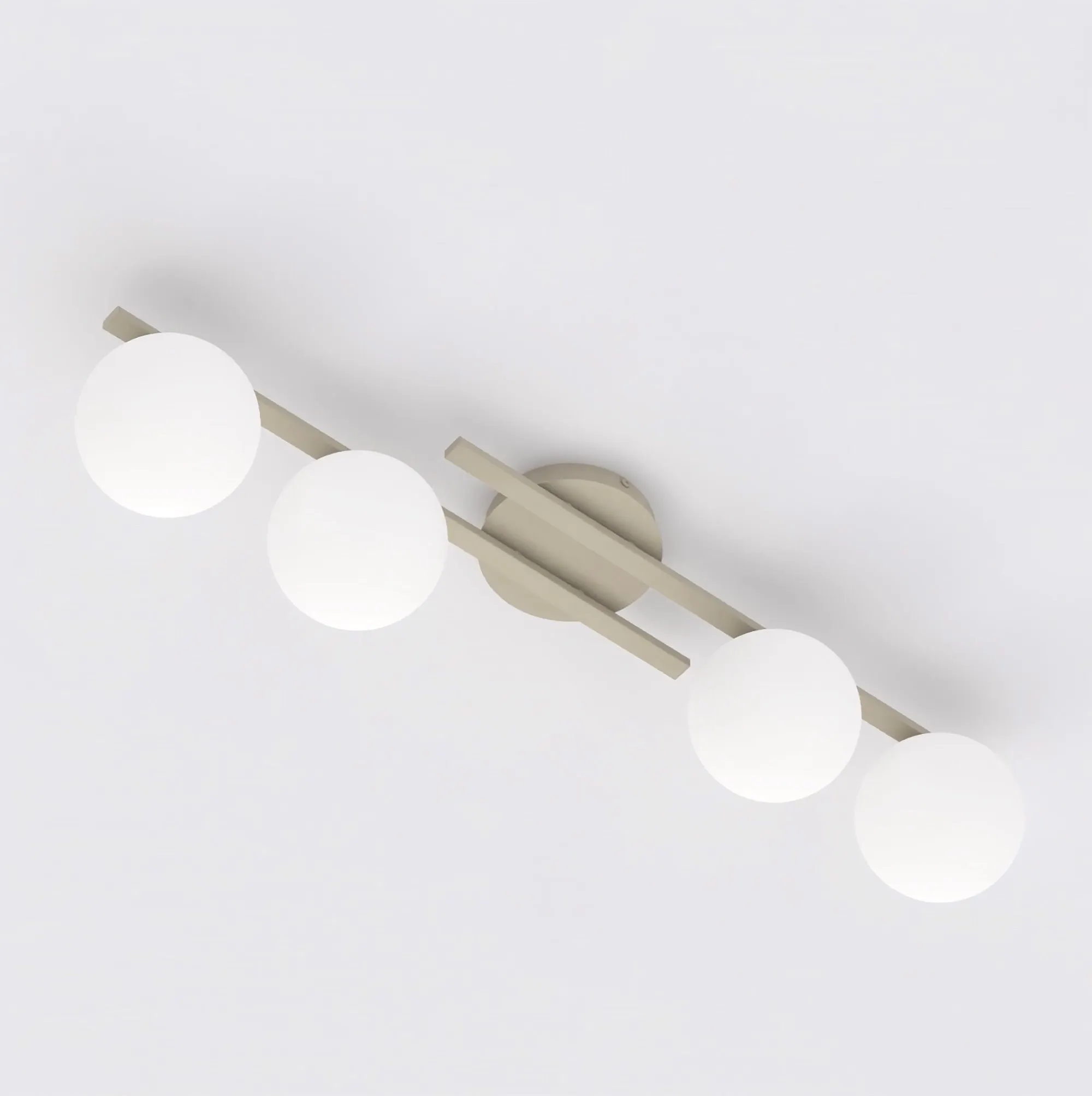 lampa sufitowa, kinkiet LED, belka z kulkami, oprawa skosowa, nowoczesny design