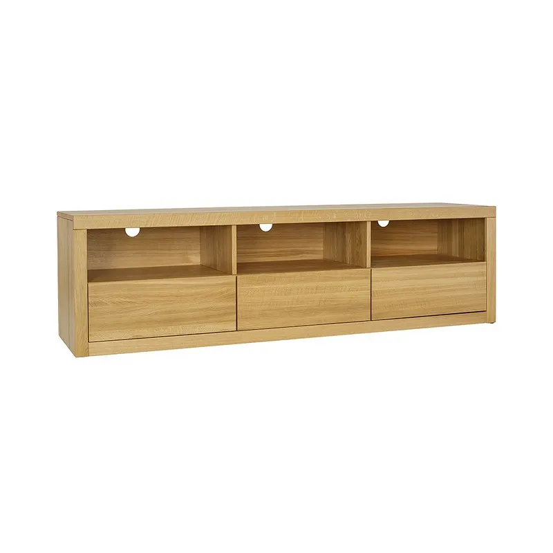 Szafka RTV dębowa RV302 Naturalny DREWMAX — zdjęcie 4