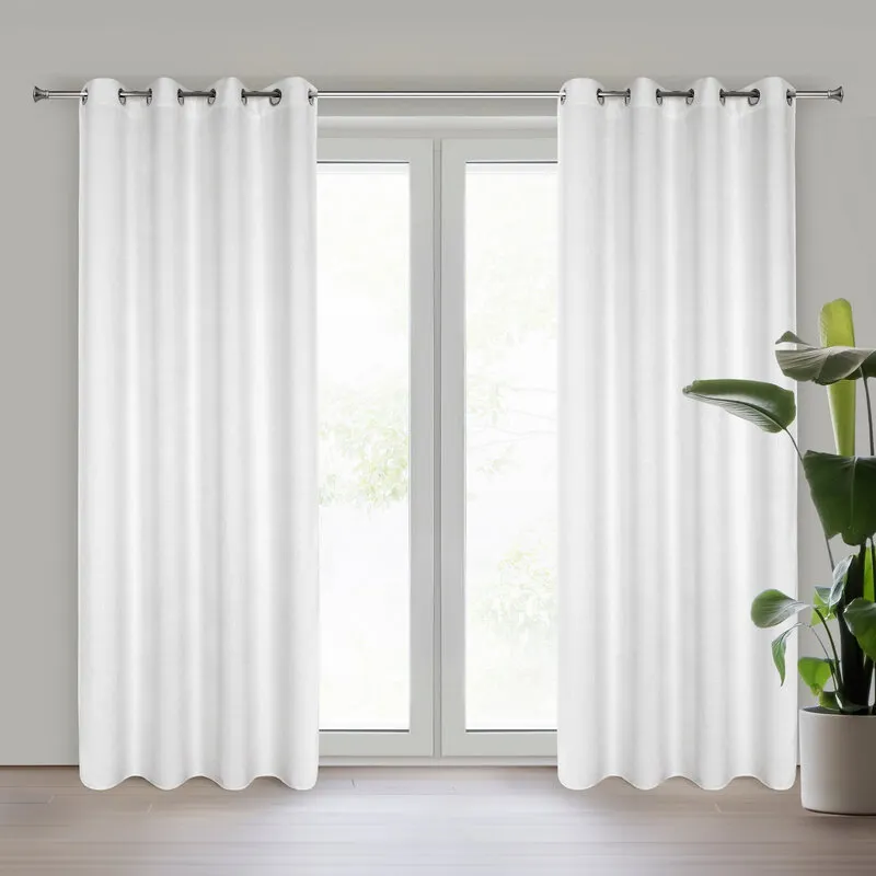 ZASŁONA GOTOWA ALETA 135 X 250 CM BIAŁY ZASŁONA GOTOWA ALETA 135 X 250 CM BIAŁY