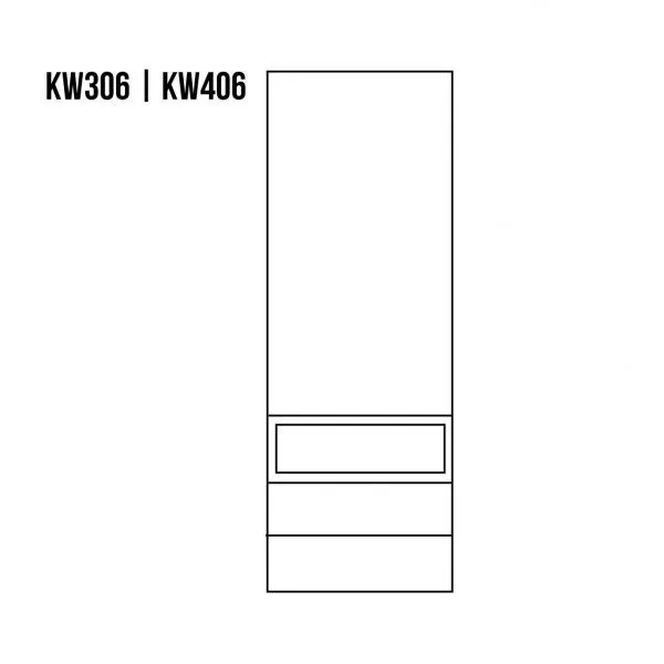 Witryna bukowa KW406 LEWA Naturalny DREWMAX — zdjęcie 5