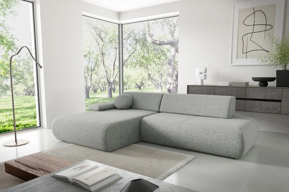 Narożnik rozkładany z pojemnikiem PUENTE 286 cm lewostronny stalowy - PUENTE_NAR_PUENTE92_L