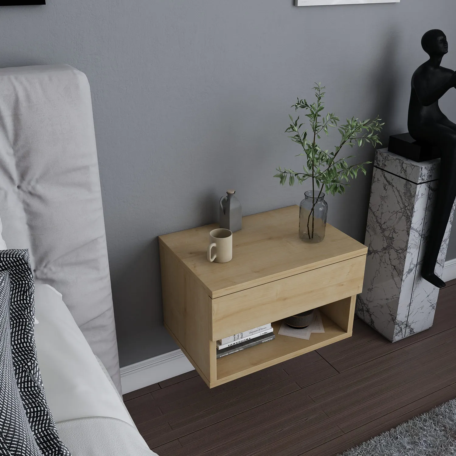 Szafka nocna JAMOT efekt dębu - ASI_322RTC1610