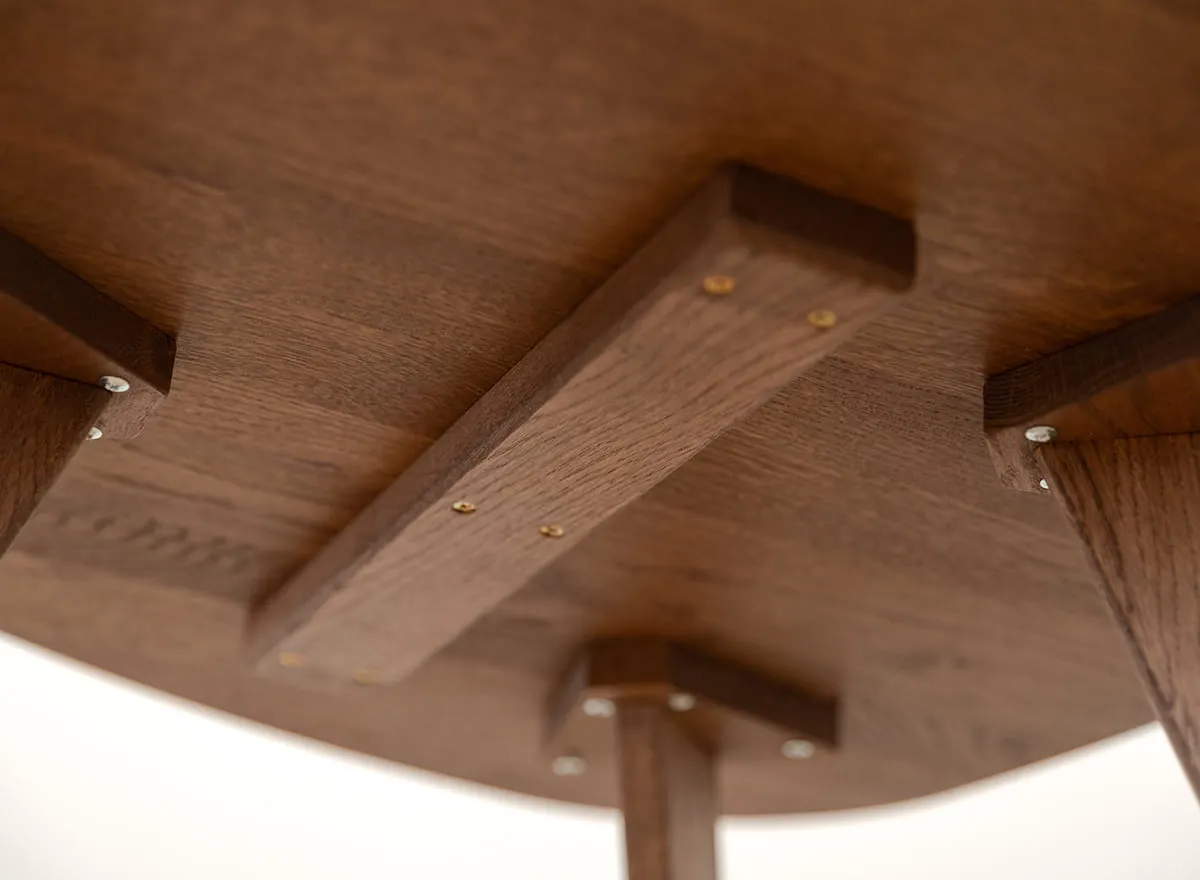 Stolik narożny dębowy ORBETELLO 67x68 cm tabacco - 3SORB54T