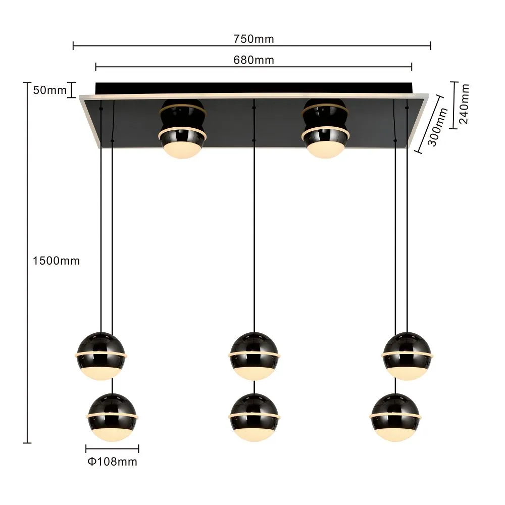 image lampa wisząca, zestaw lamp, kuleczkowa lampa, czarna lampa, platforma sufitowa