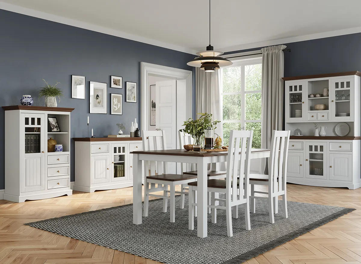 Krzesło BELLUNO ELEGANTE 10 z siedziskiem w kolorze orzecha- białe - DRMKT10/36SO