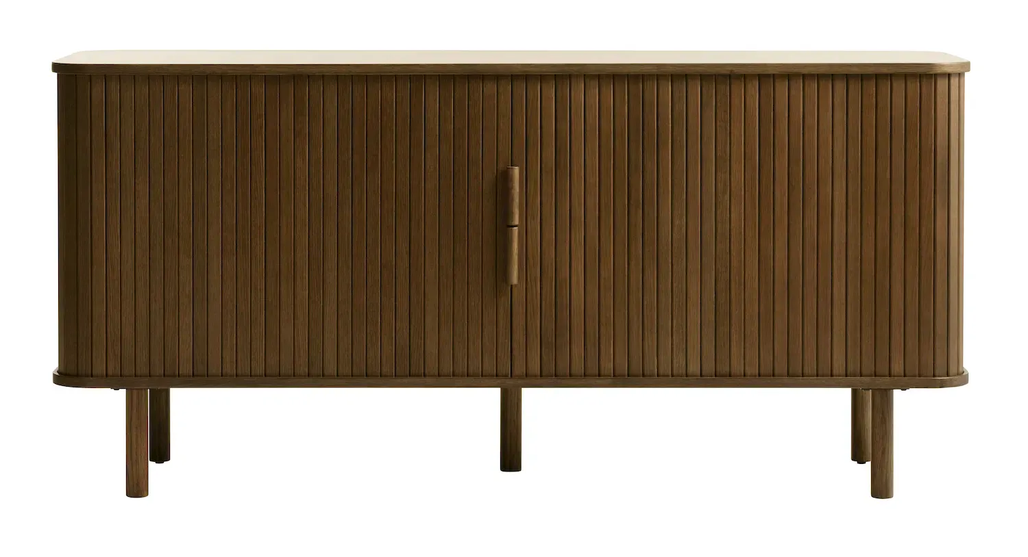 Komoda CAVO 2-drzwiowa ryflowana 160 cm - dąb wędzony UNIQUE FURNITURE