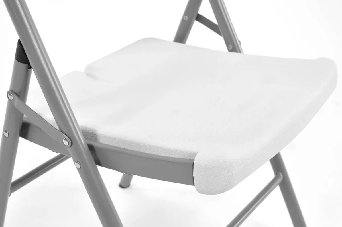 Zestaw 4 szt. krzeseł cateringowych składanych - biały - FE5906480913029