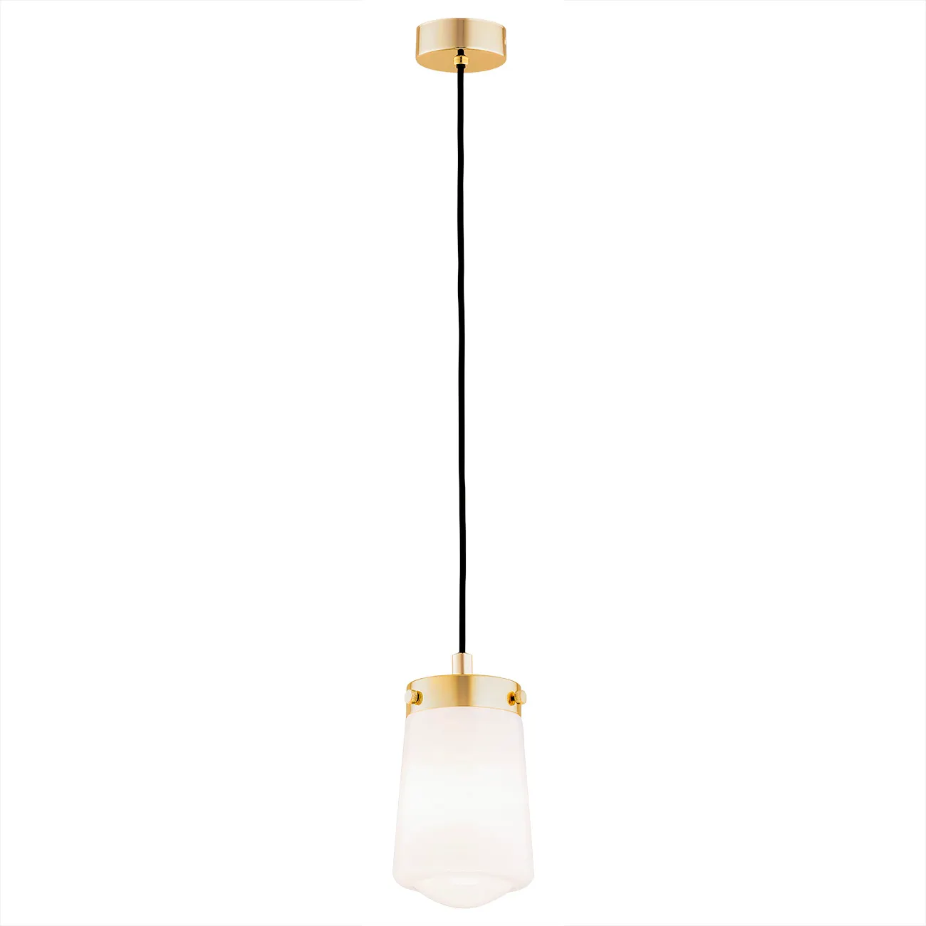 Lampa wisząca PASADENA biała mosiądz czarny przewód 102x12cm