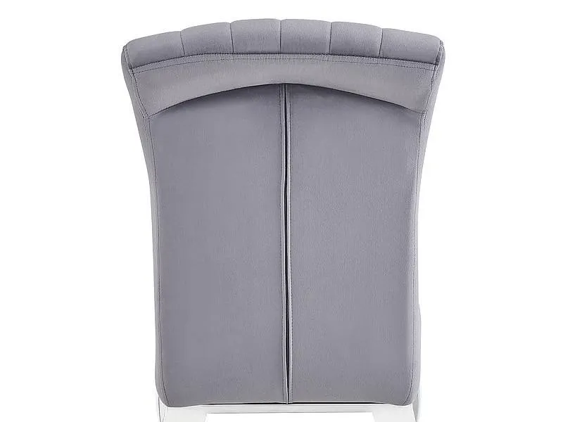Krzesło PRINCE Velvet TAP. 195 szare chromowane nogi