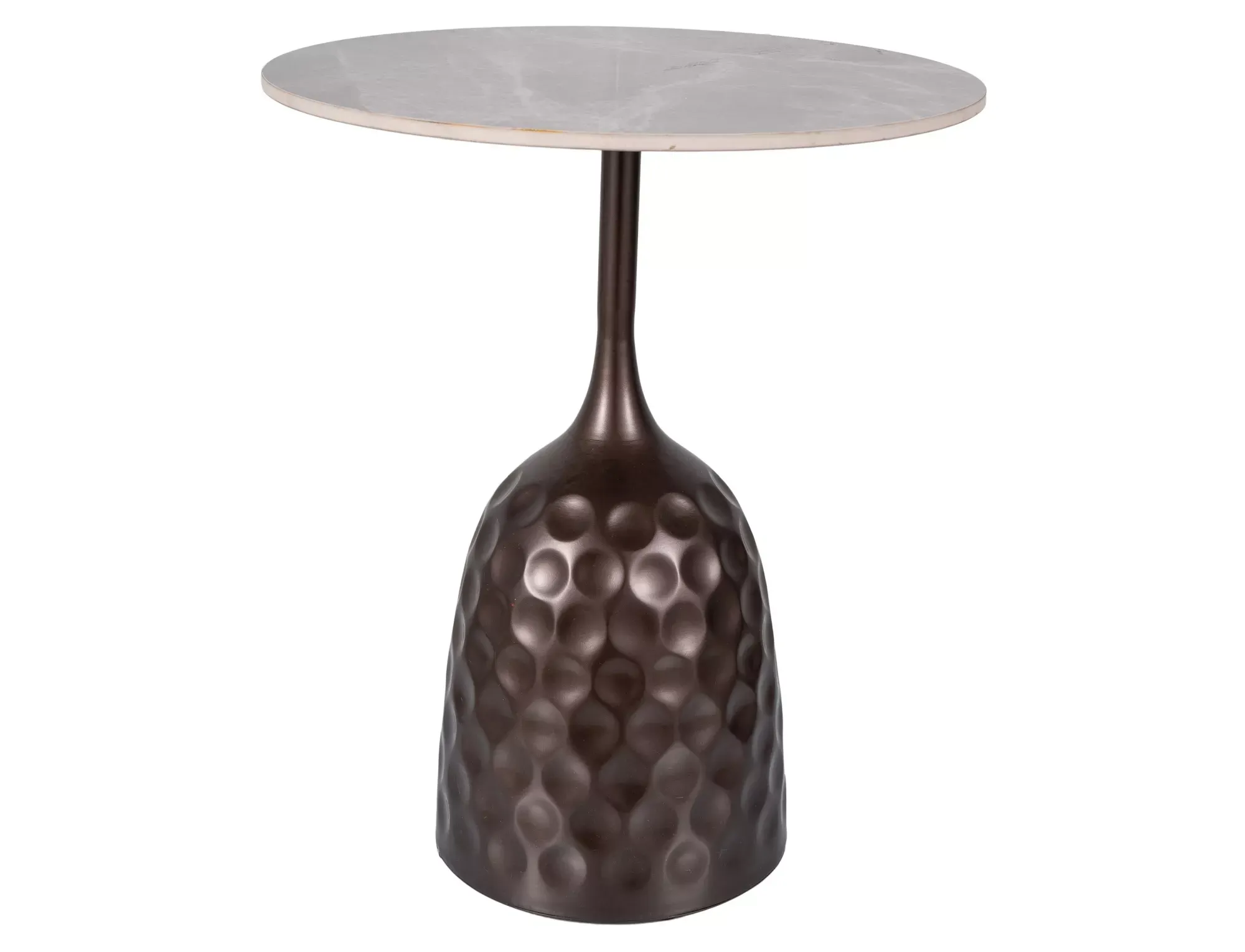 Ława wysoka MUTTI okrągła 50 cm szaro-brązowa