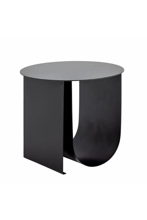 Stolik pomocniczy okrągły CHER 45 cm czarny - ND_82058255