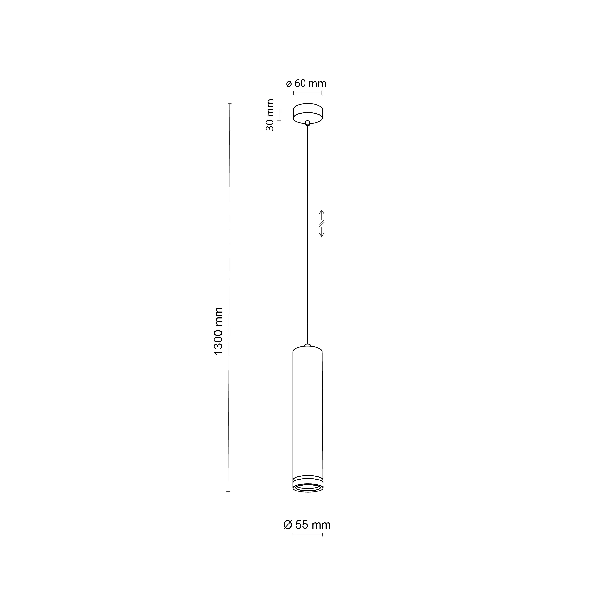 Lampa wisząca JET biała 130x6cm - TK_4889