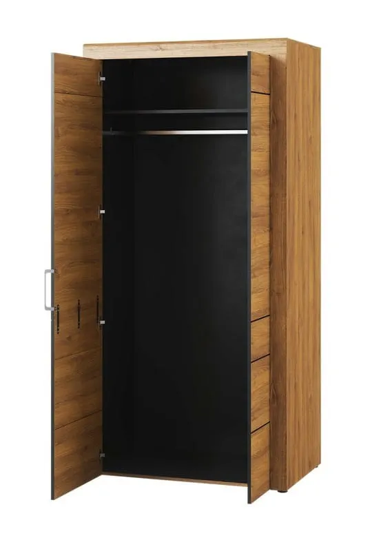 Szafa KAMA 70 2-drzwiowa dąb camargue 199x97x60cm - TH-100-1020