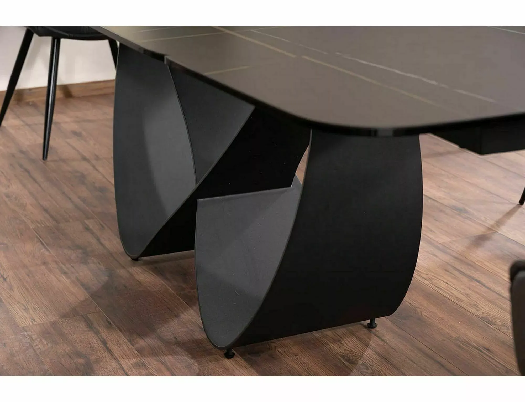 Stół rozkładany INFINITY CERAMIC 95x160(240) Azario Black czarny stelaż czarny Signal — zdjęcie 10