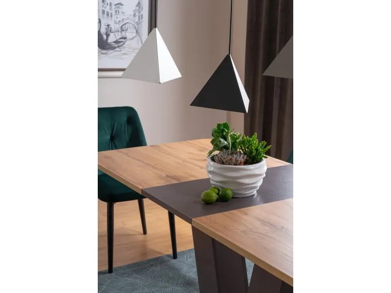 Stół rozkładany PLATON Dąb Wotan/Brąz 80x136(176) Signal - PLATONDWBR136IN