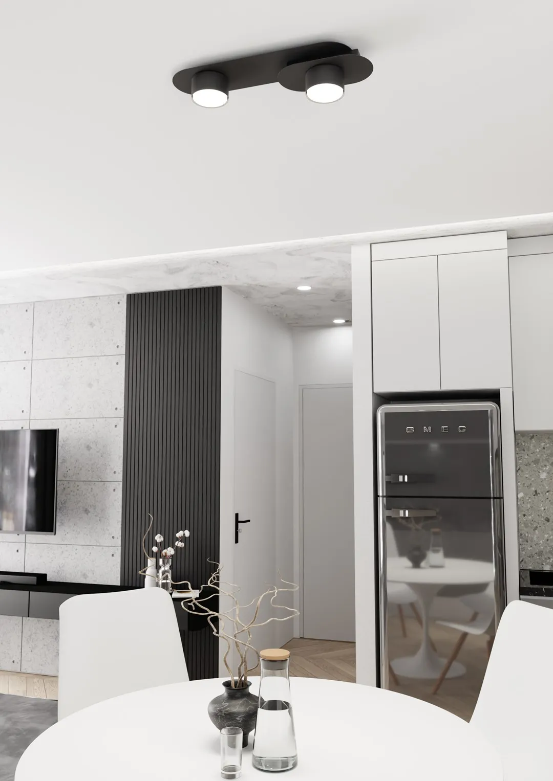 Lampa sufitowa STILO 2 BL czarna - 1449/2