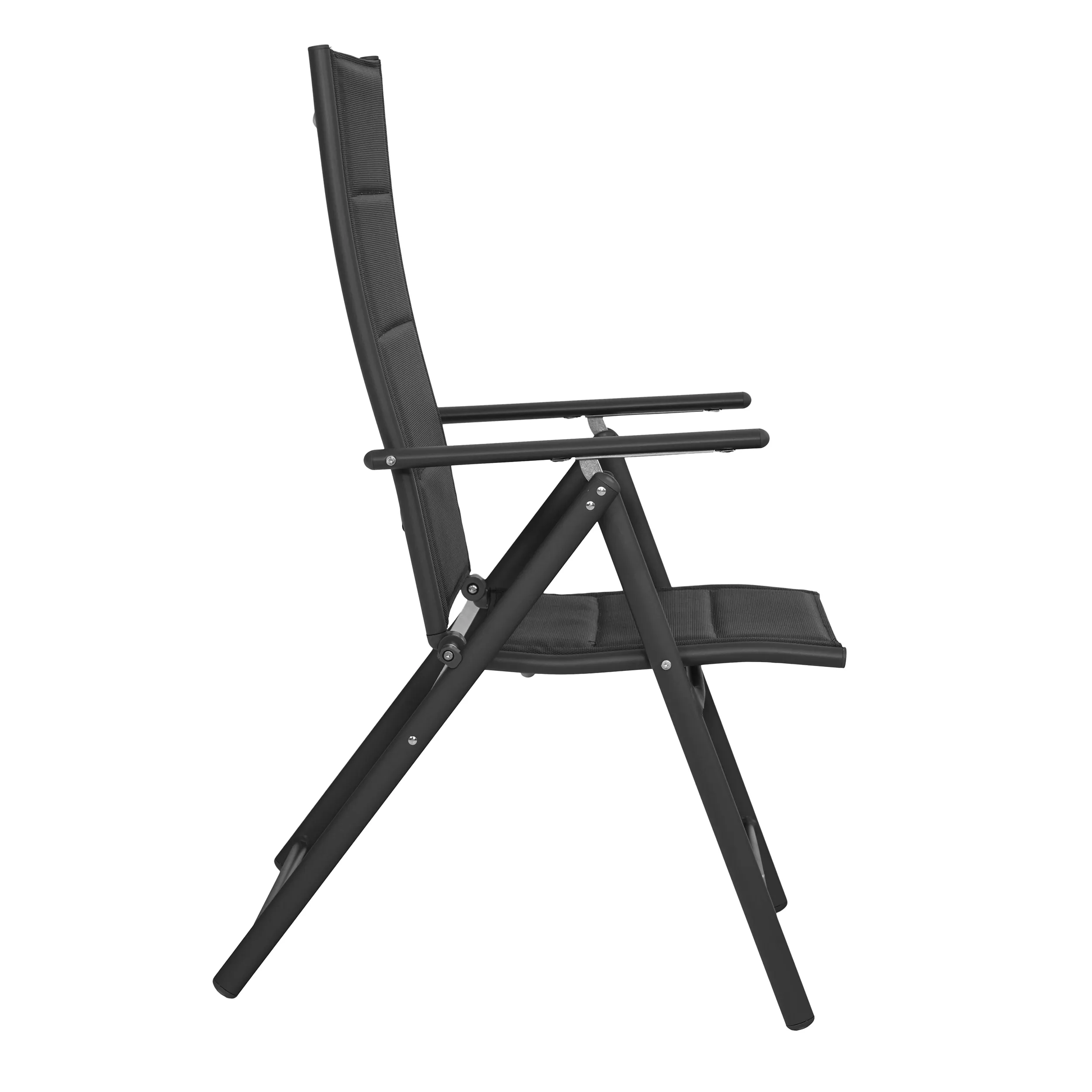 Zestaw Mebli Luxury stół 150x90cm + 6 składanych krzeseł czarny - DLG_92412