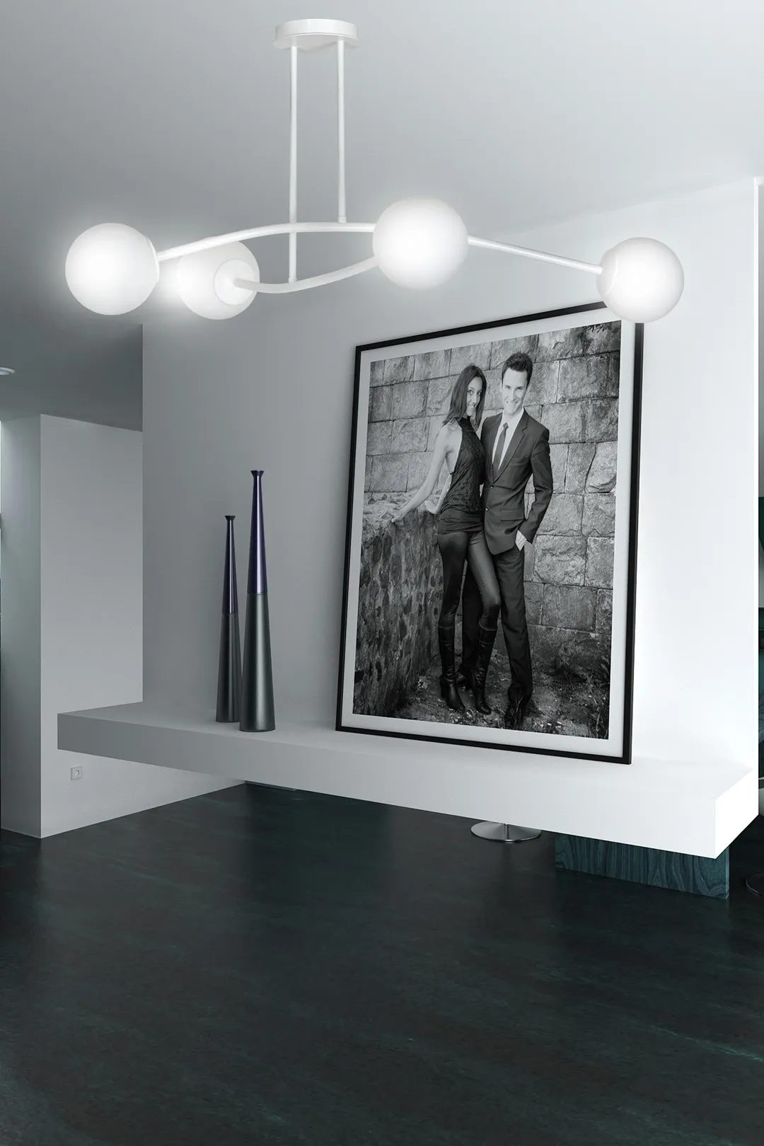 Lampa wisząca HALLDOR 4 biała — zdjęcie 4