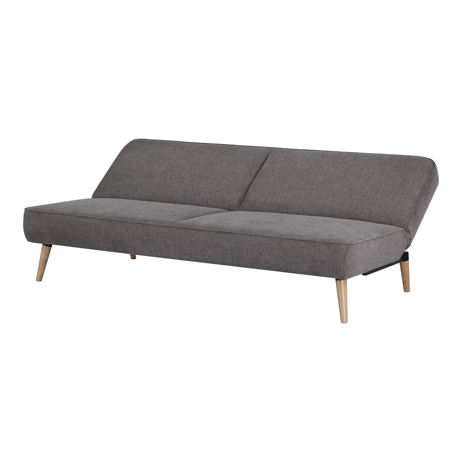 Sofa rozkładana SWAN 113x186cm brązowy drewniane nóżki - 1350005