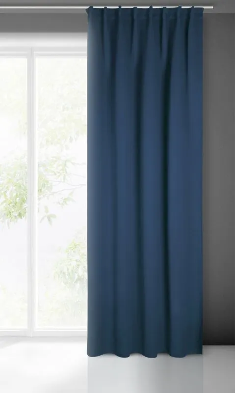 ZASŁONA GOTOWA MILAN NA TAŚMIE 140 X 300 CM GRANATOWY - EU_390149