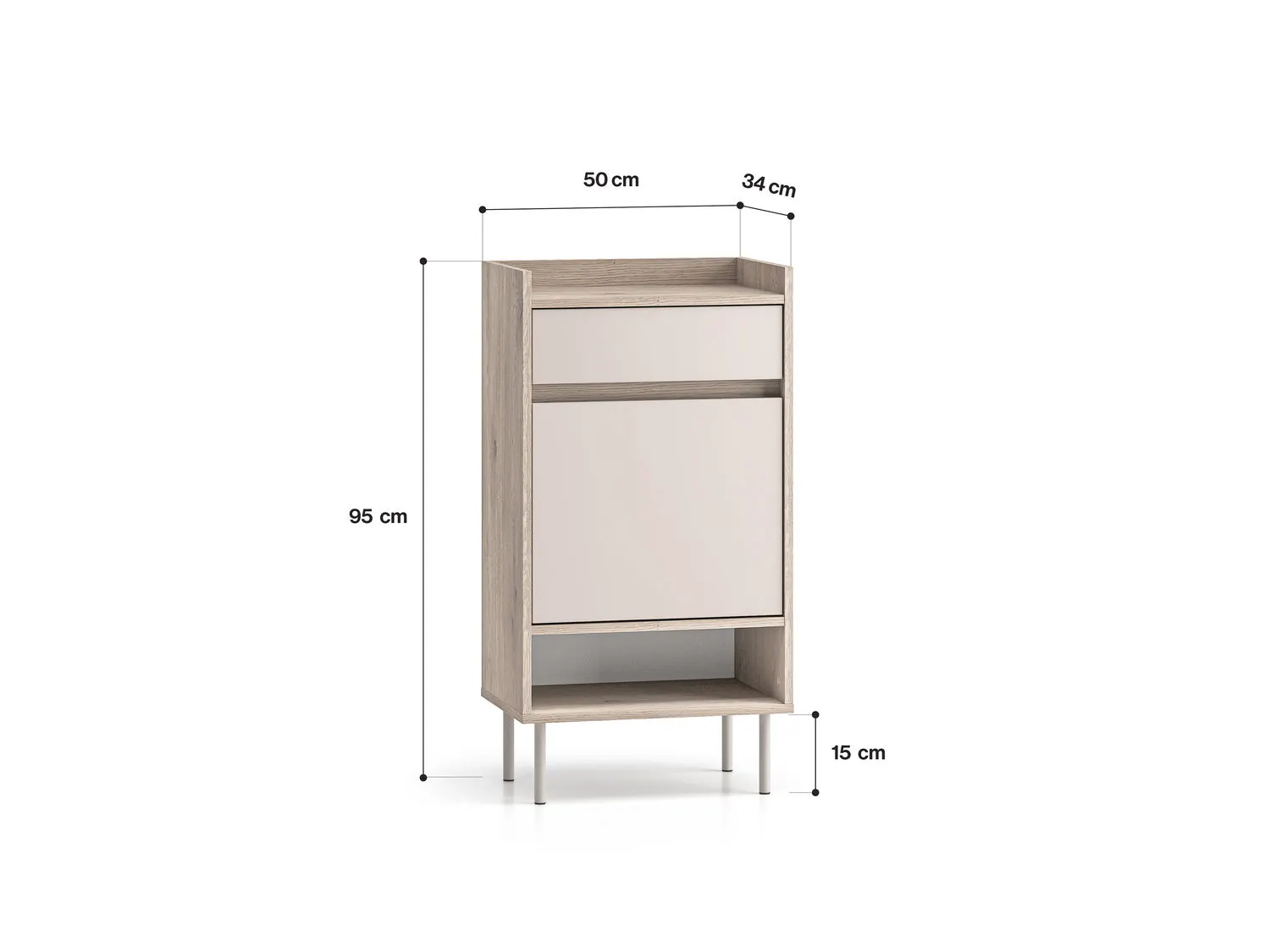 Szafka na buty z szufladą VOCO 50x95 dąb cremona/kaszmir — zdjęcie 10