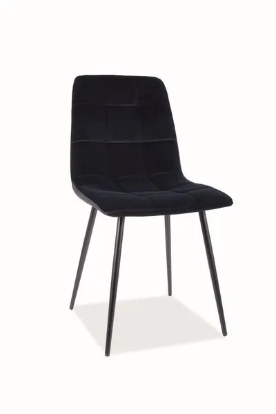 Krzesło MILA MATT VELVET czarne aksamitne Signal