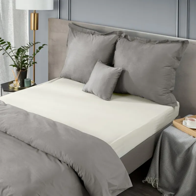 PRZEŚCIERADŁO Z GUMKĄ BEŻOWE NOVA3 180 X 200 X 30 CM - EU_406013