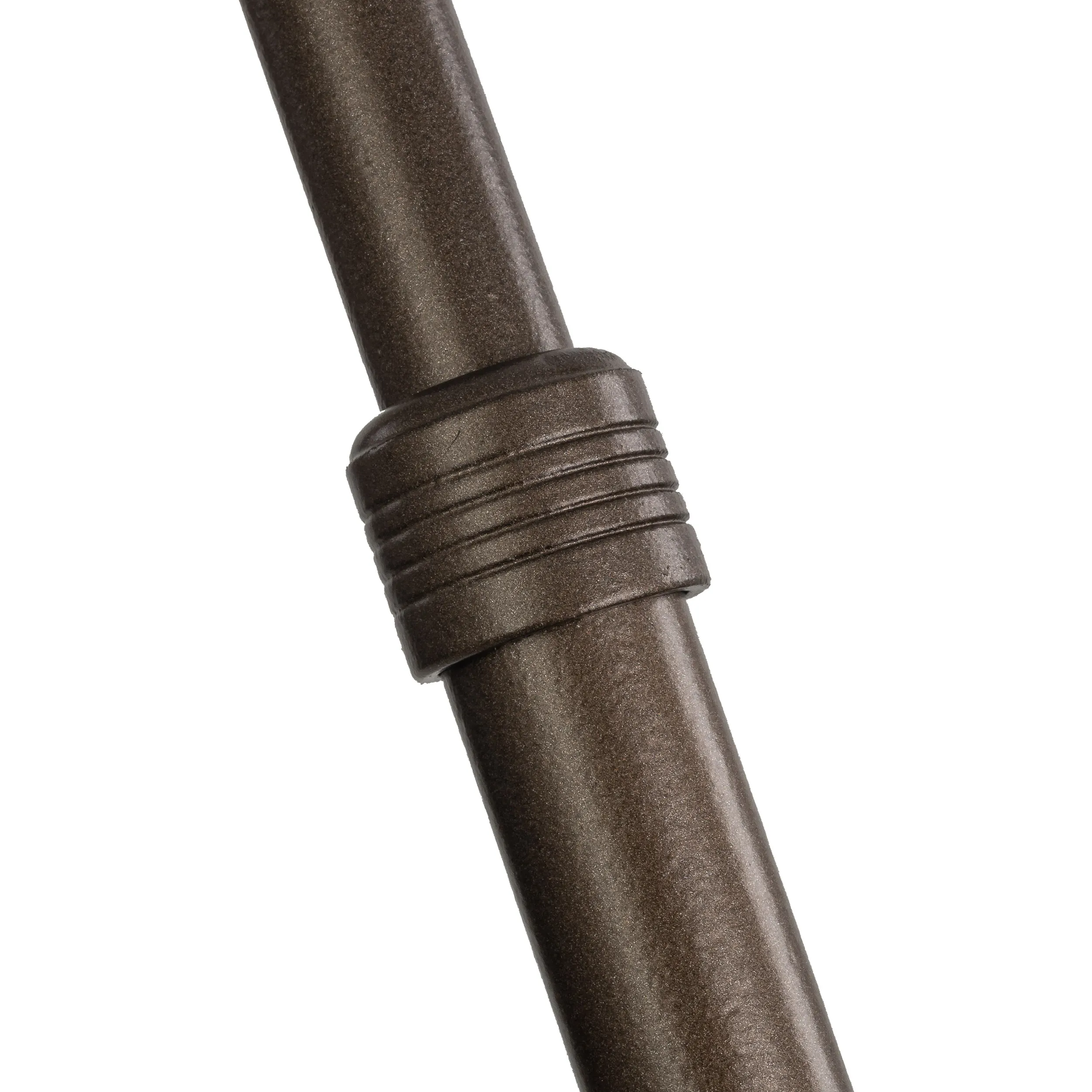 Lampa podłogowa MOBY brązowa z kloszem okrągłym z tkaniny 245x190x60cm - TK_6097