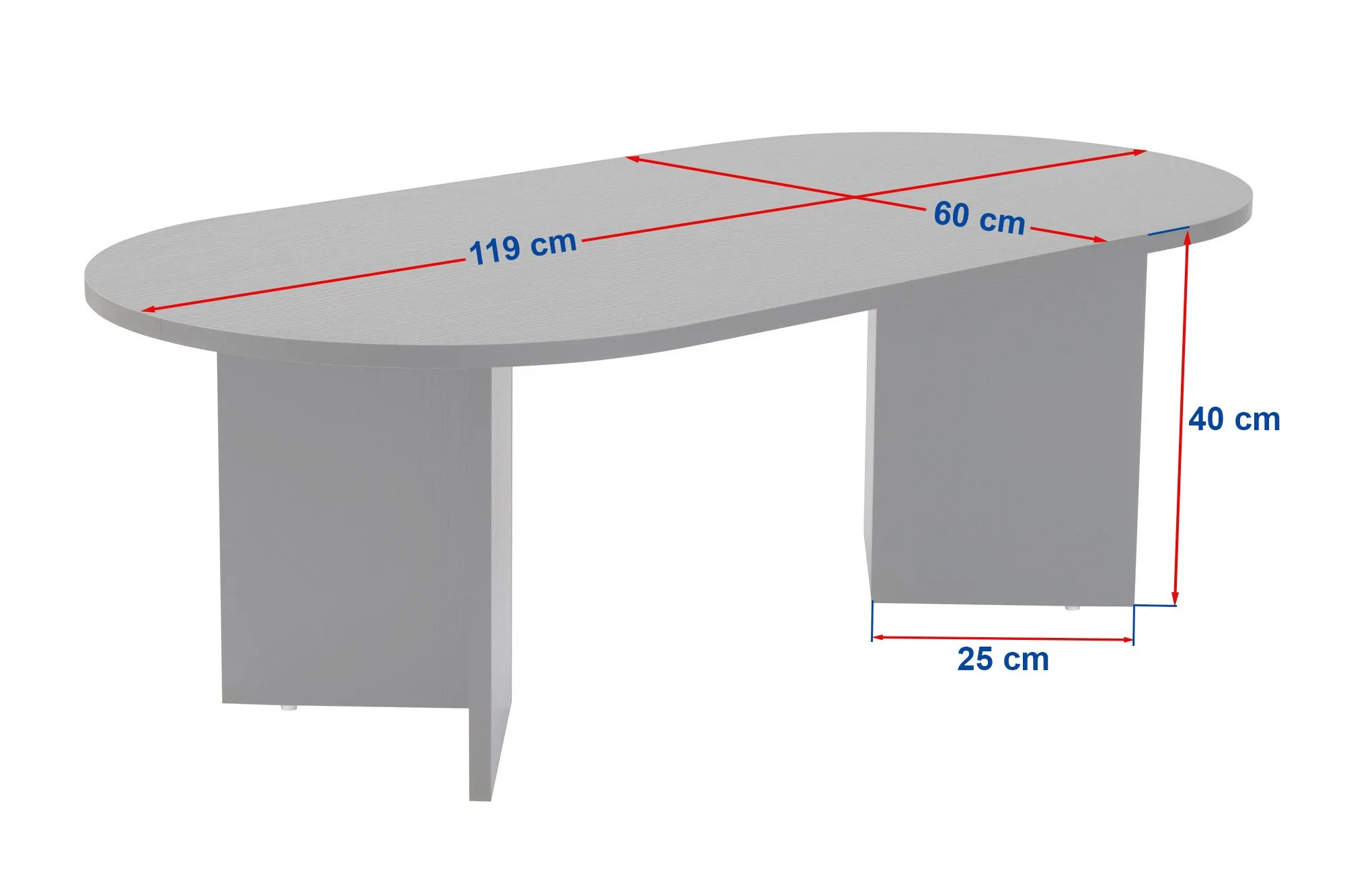 Stolik kawowy SABLE 60x120 biały — zdjęcie 8